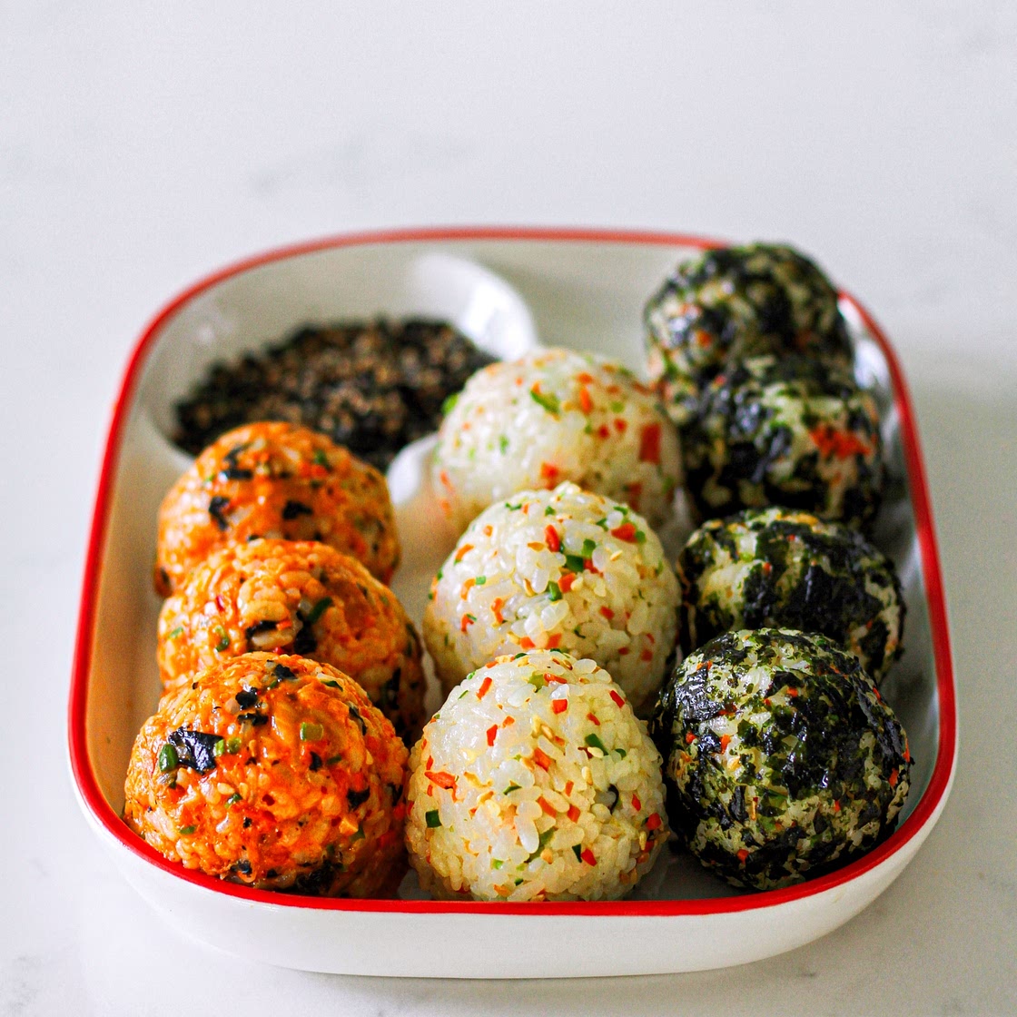 Vegan Jumeokbap Korean Rice Balls 3 Ways