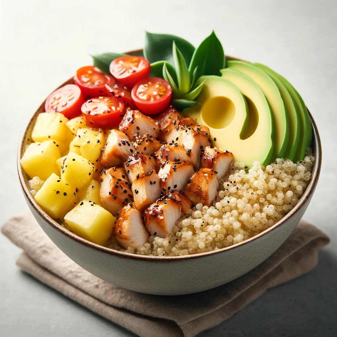 Poké Bowl Quinoa Poulet Ananas