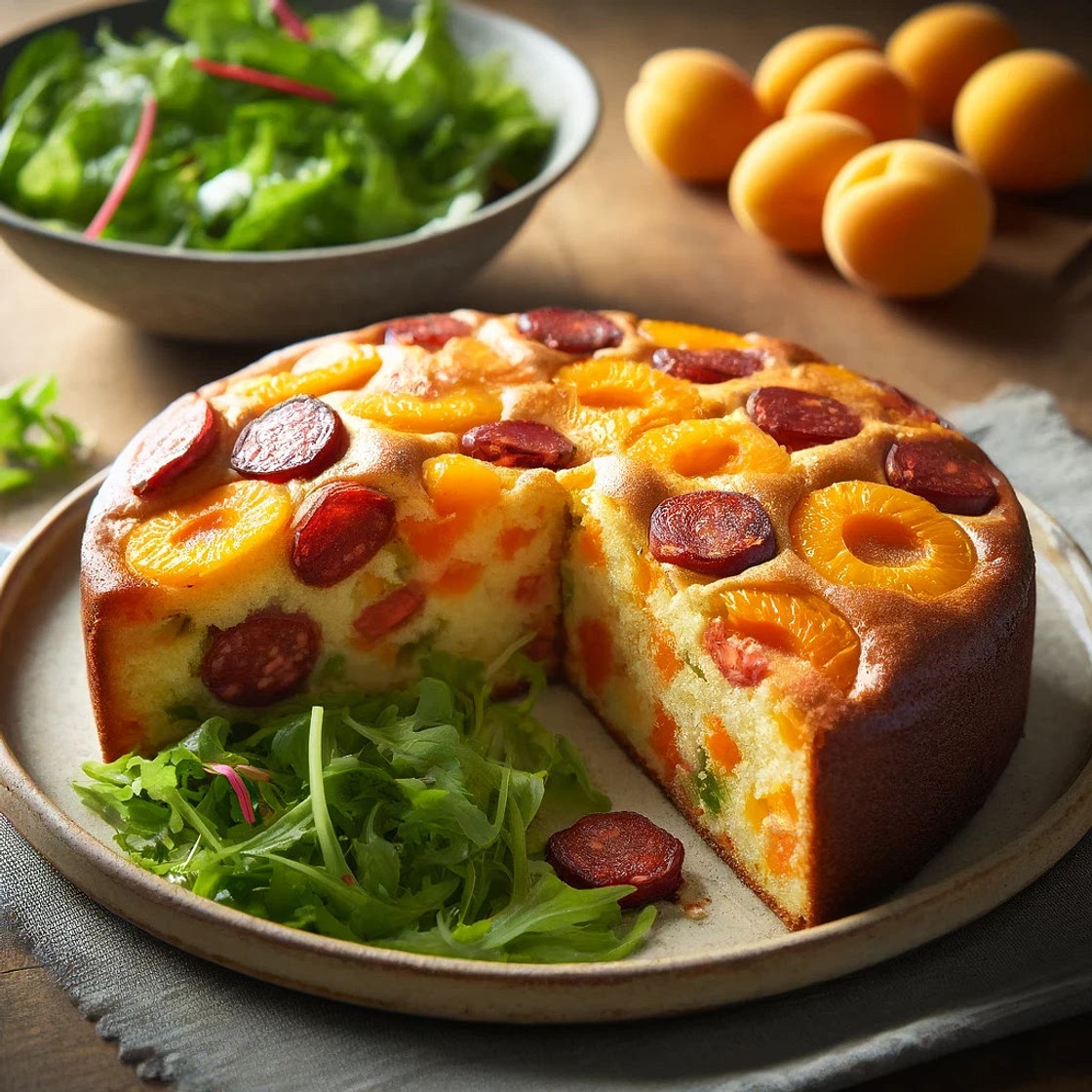 Far salé abricots chorizo