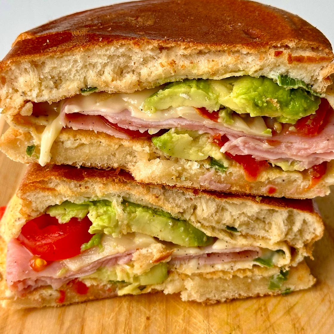 Cheese and Ham Bun Sandwich 