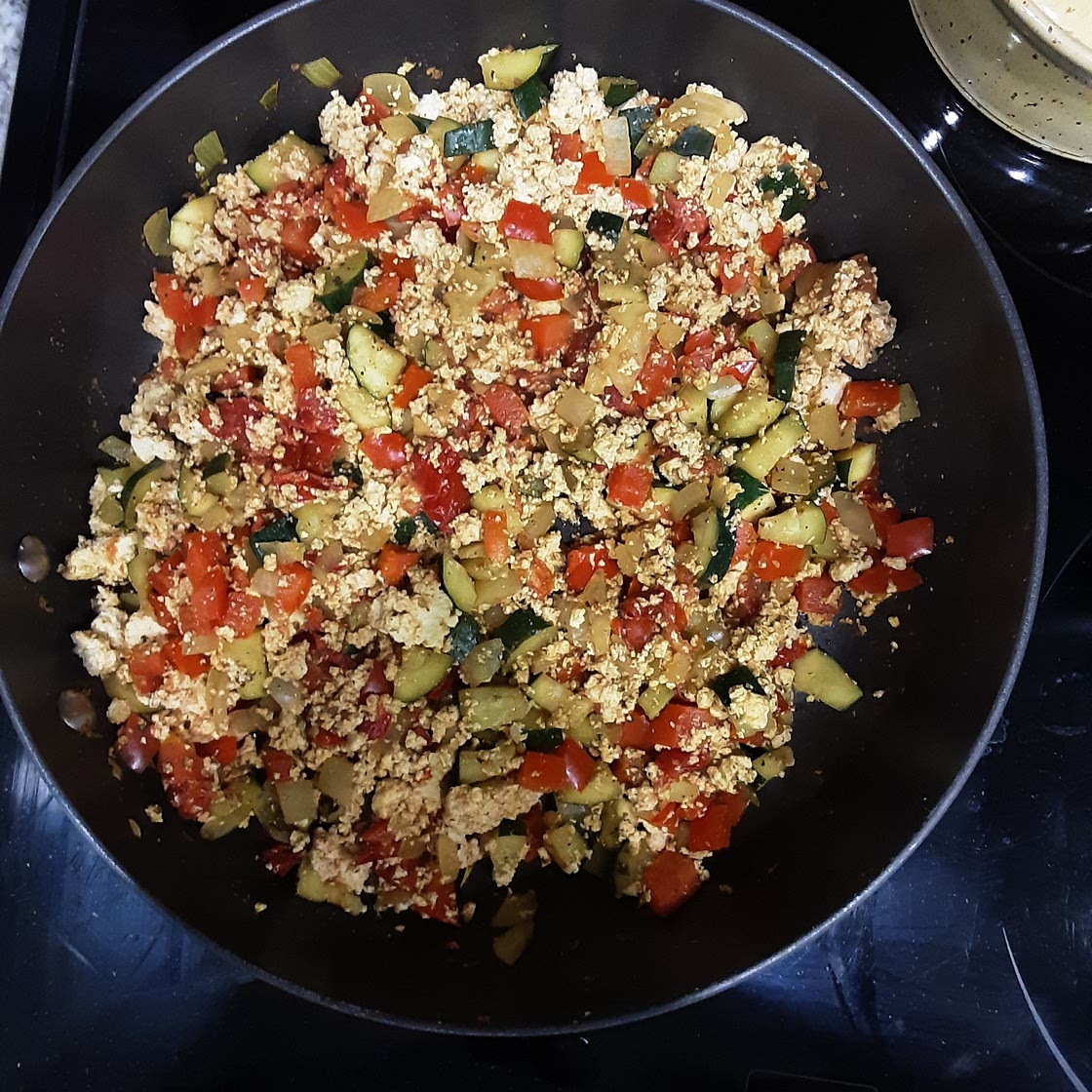 Ornish Tofu Vegetable scramble