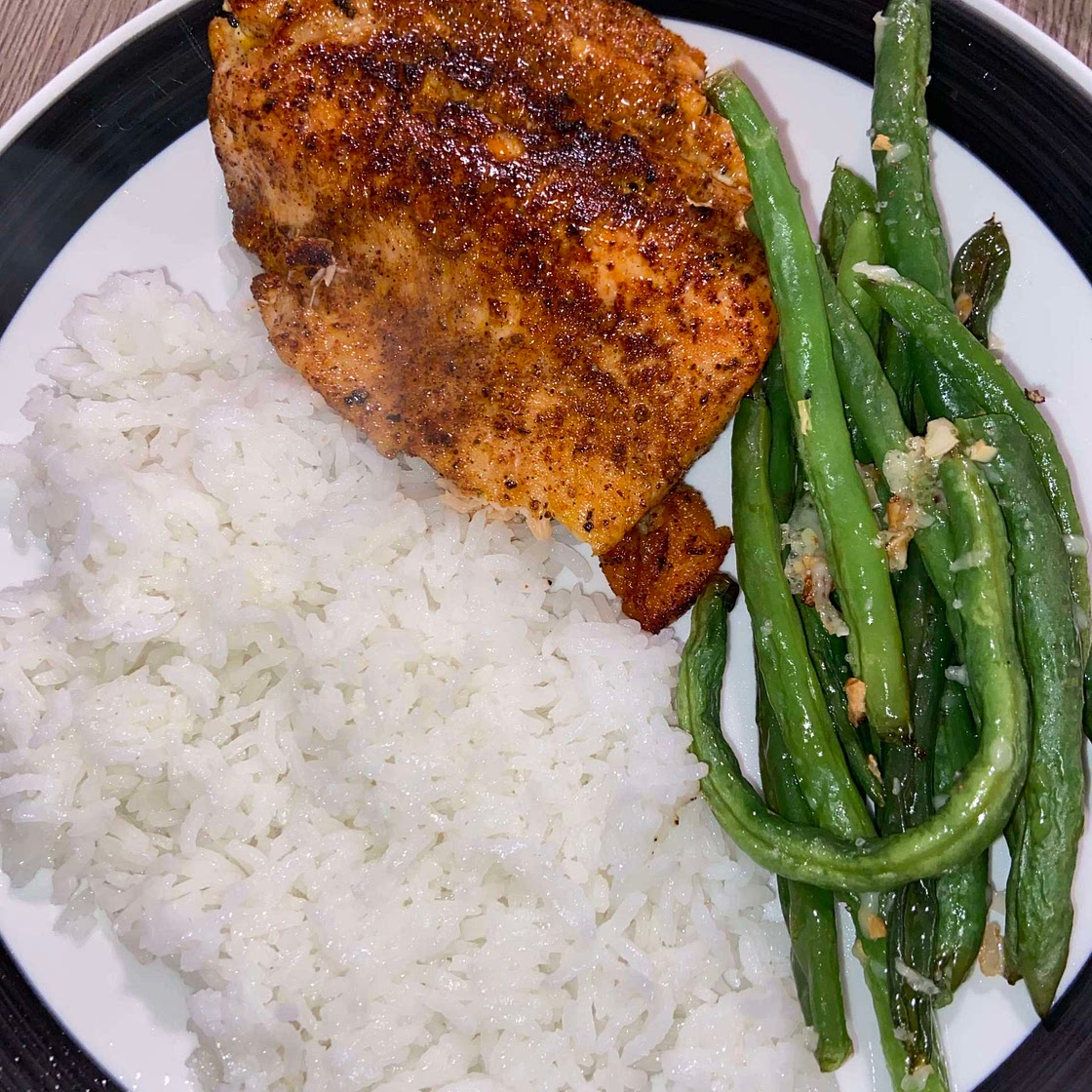 Oven roasted green beans
