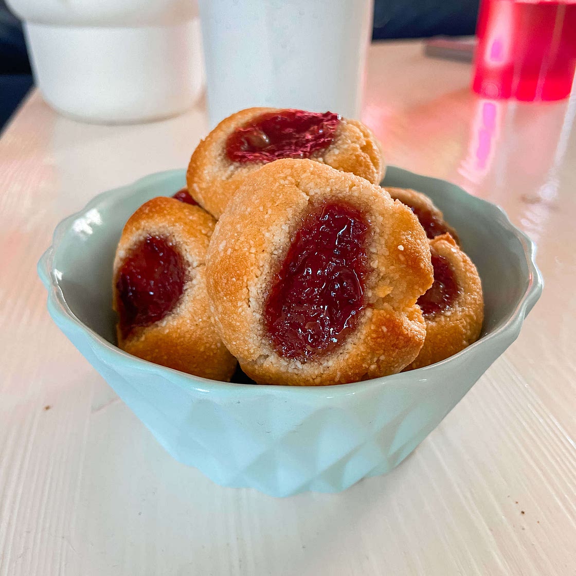 Thumbprint cookies (almond flour) 