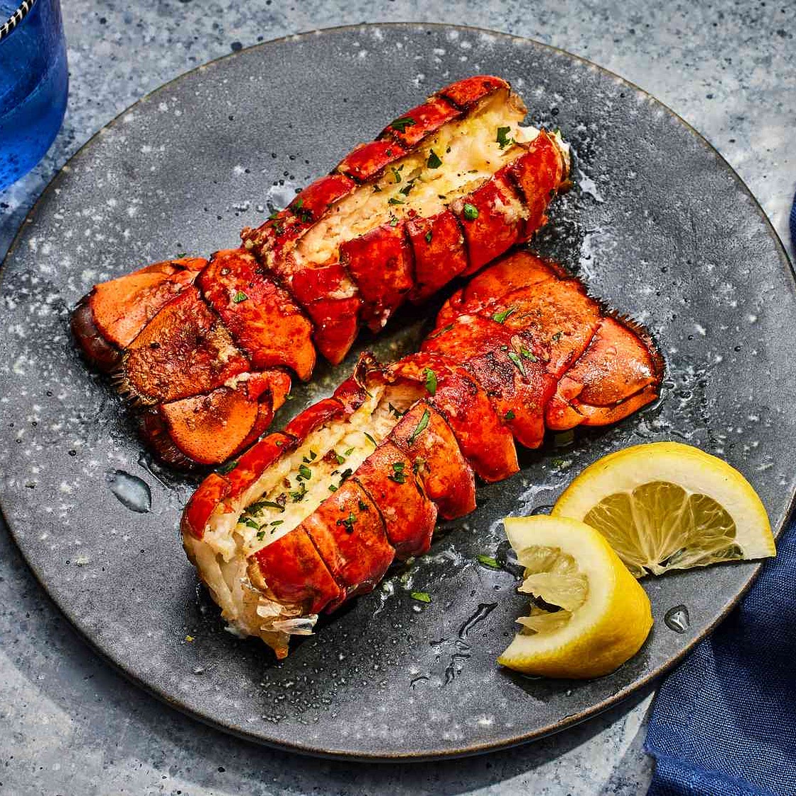 Air Fryer Lobster Tails with Lemon-Garlic Butter