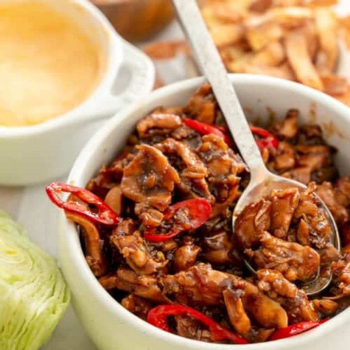 Szechuan Chicken Lettuce Wraps (Joey Copycat)