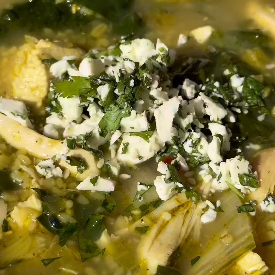Herby Za’atar & Feta Chicken Soup