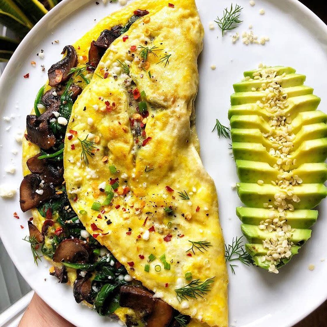 2 Minute Veggie Omelet