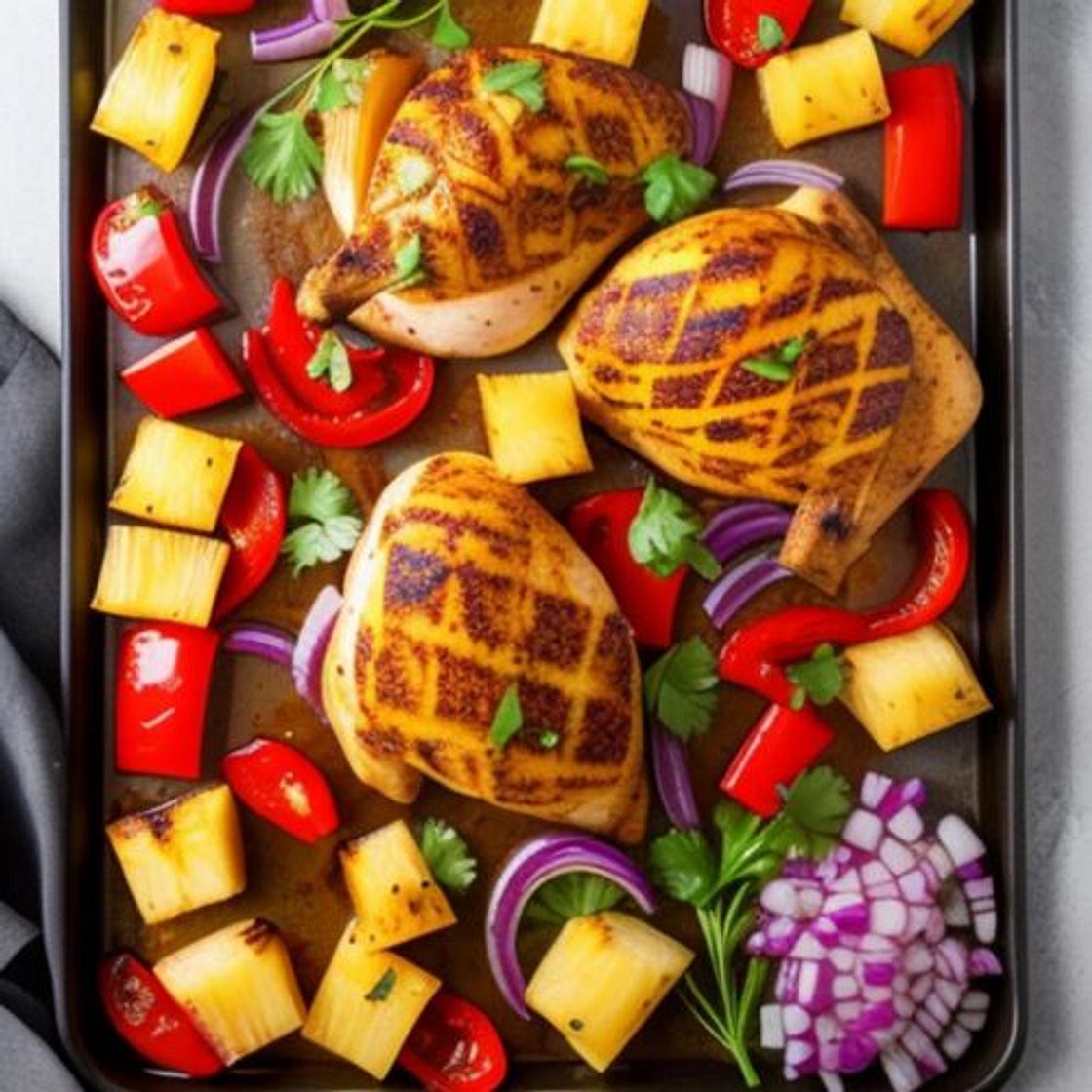 Easy Sheet-Pan Jamaican Chicken with Roasted Veggies