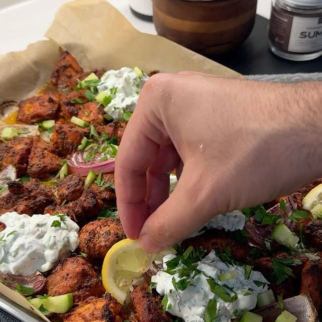 Chicken Shawarma Sheet Pan Dinner