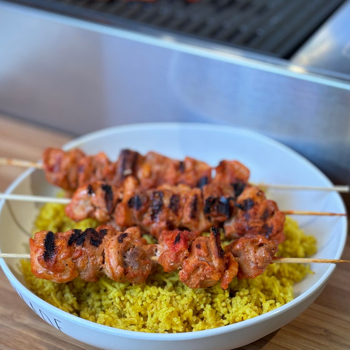 Grilled Chicken Tikka Skewers