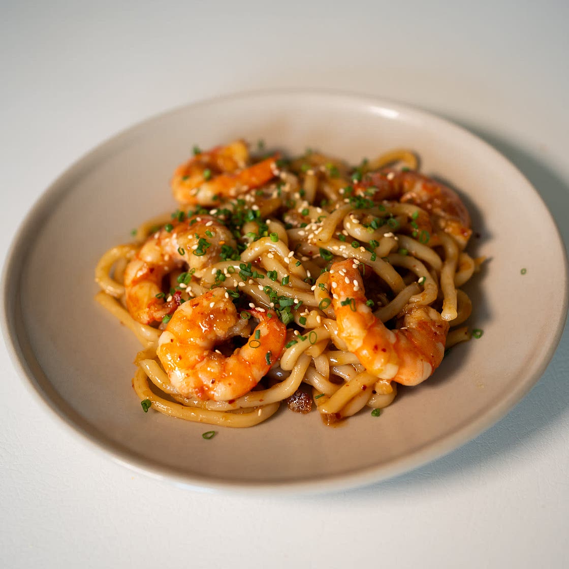 10-minute Garlic Prawn Udon