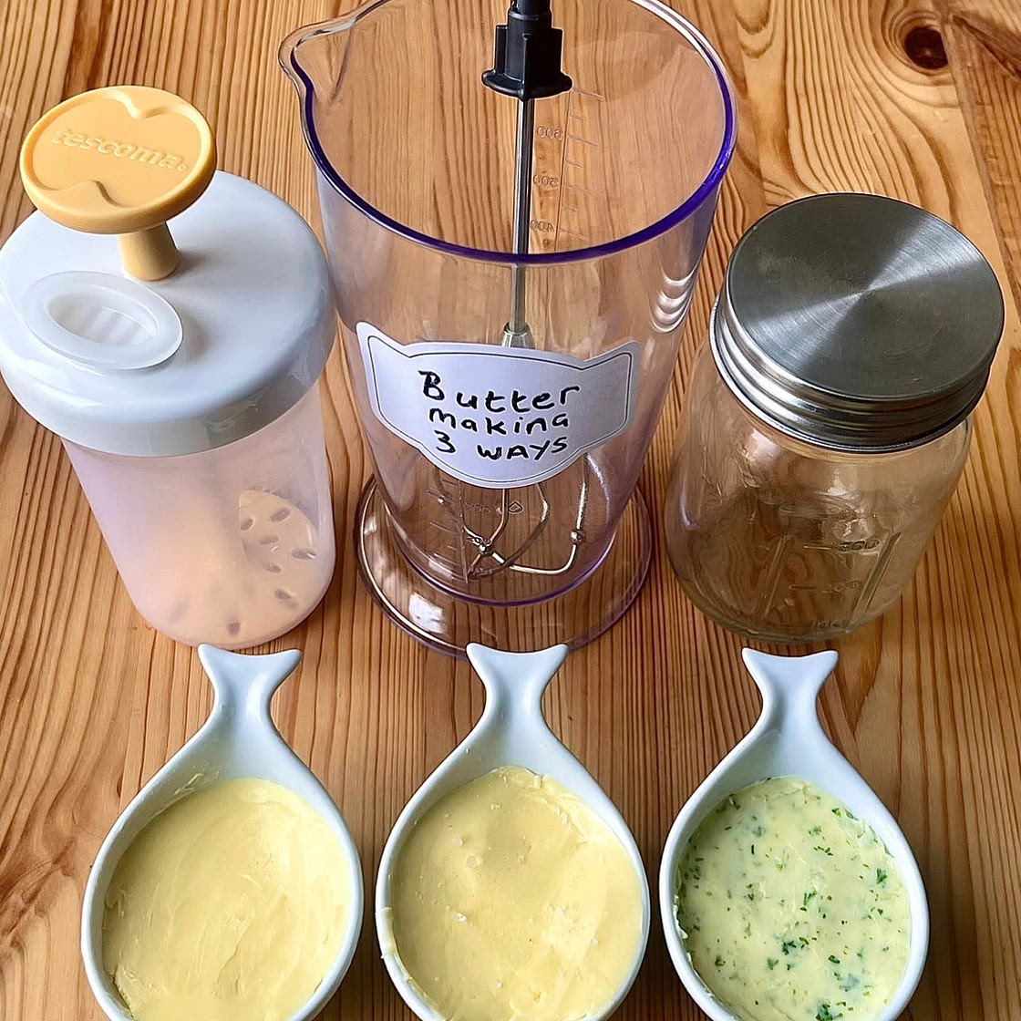 Simple Homemade butter 3 ways 