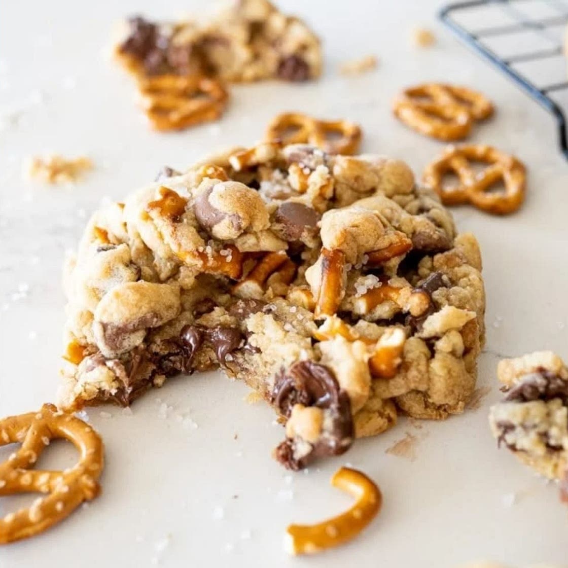 D'licious Toffee Pretzel Chocolate Chip Cookies