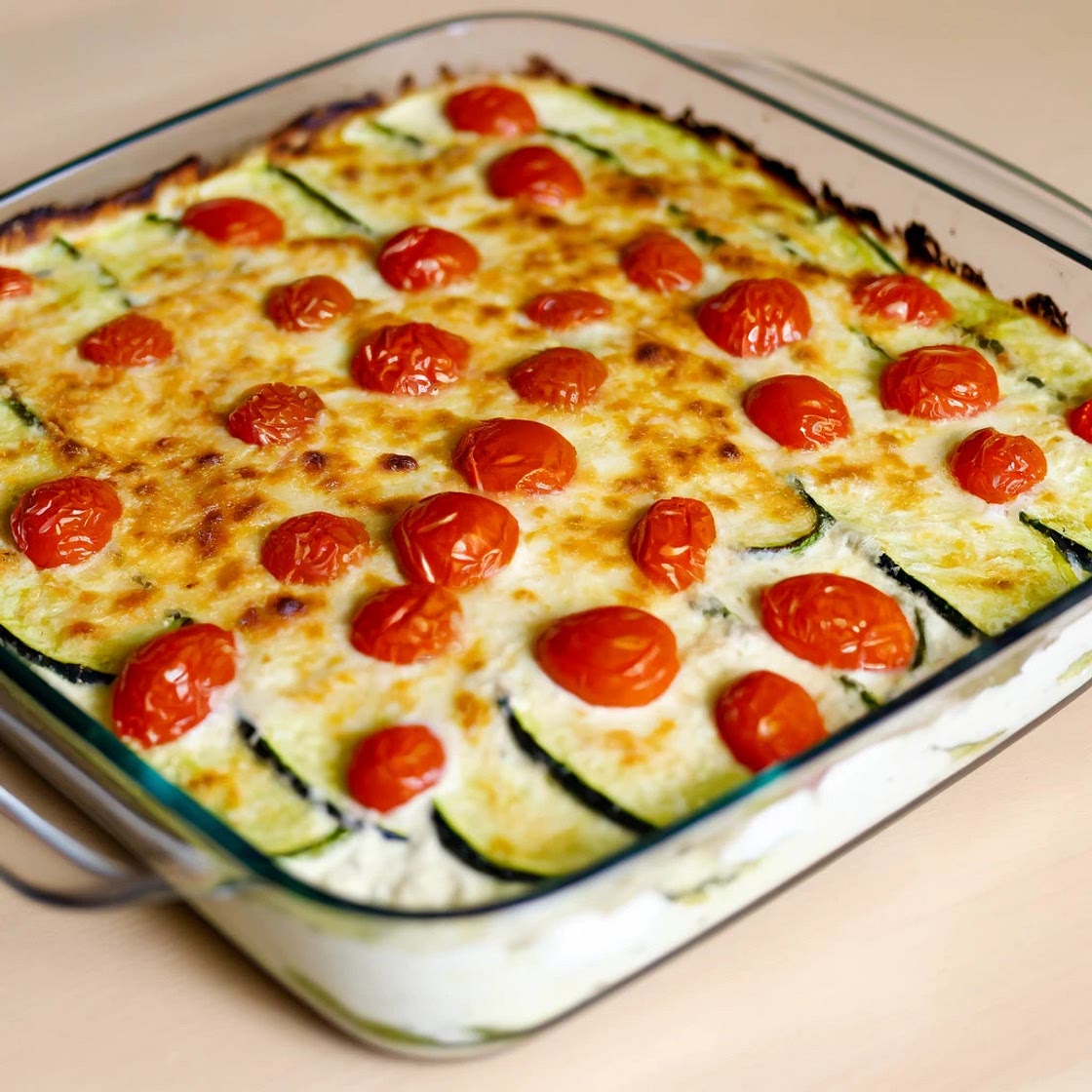 Tiramisu de courgettes et tomates cerises