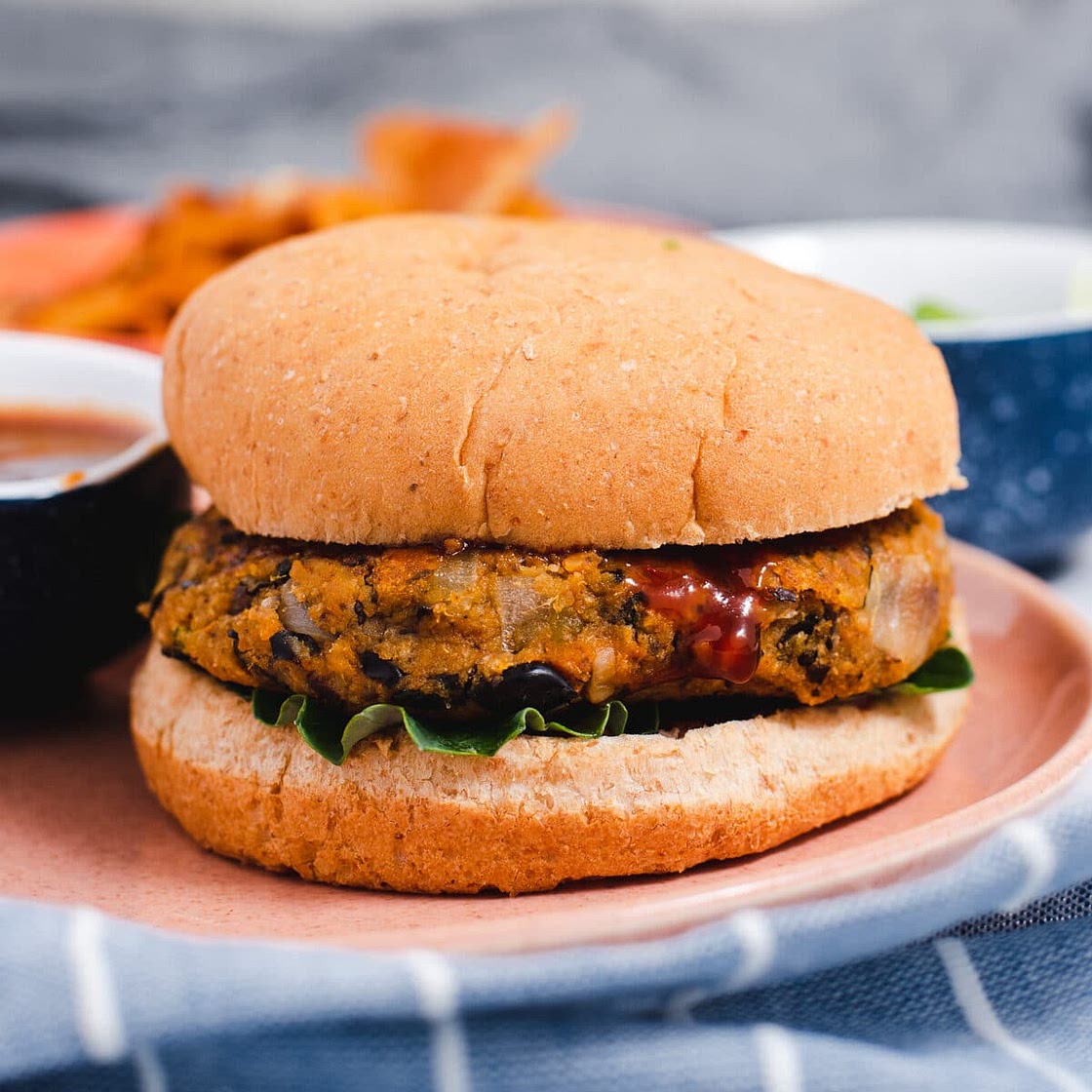 Vegetarian Sweet Potato Black Bean Burgers