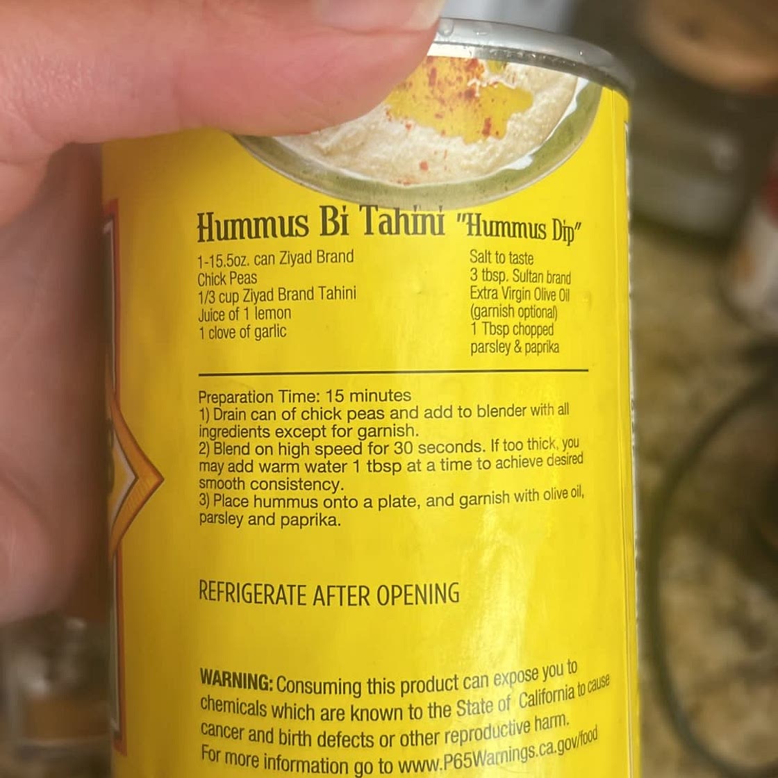 Ziyad Hummus Recipe