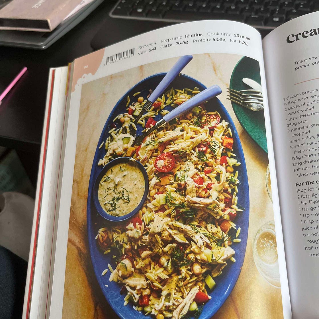 Creamy garlic chicken and also pasta salad