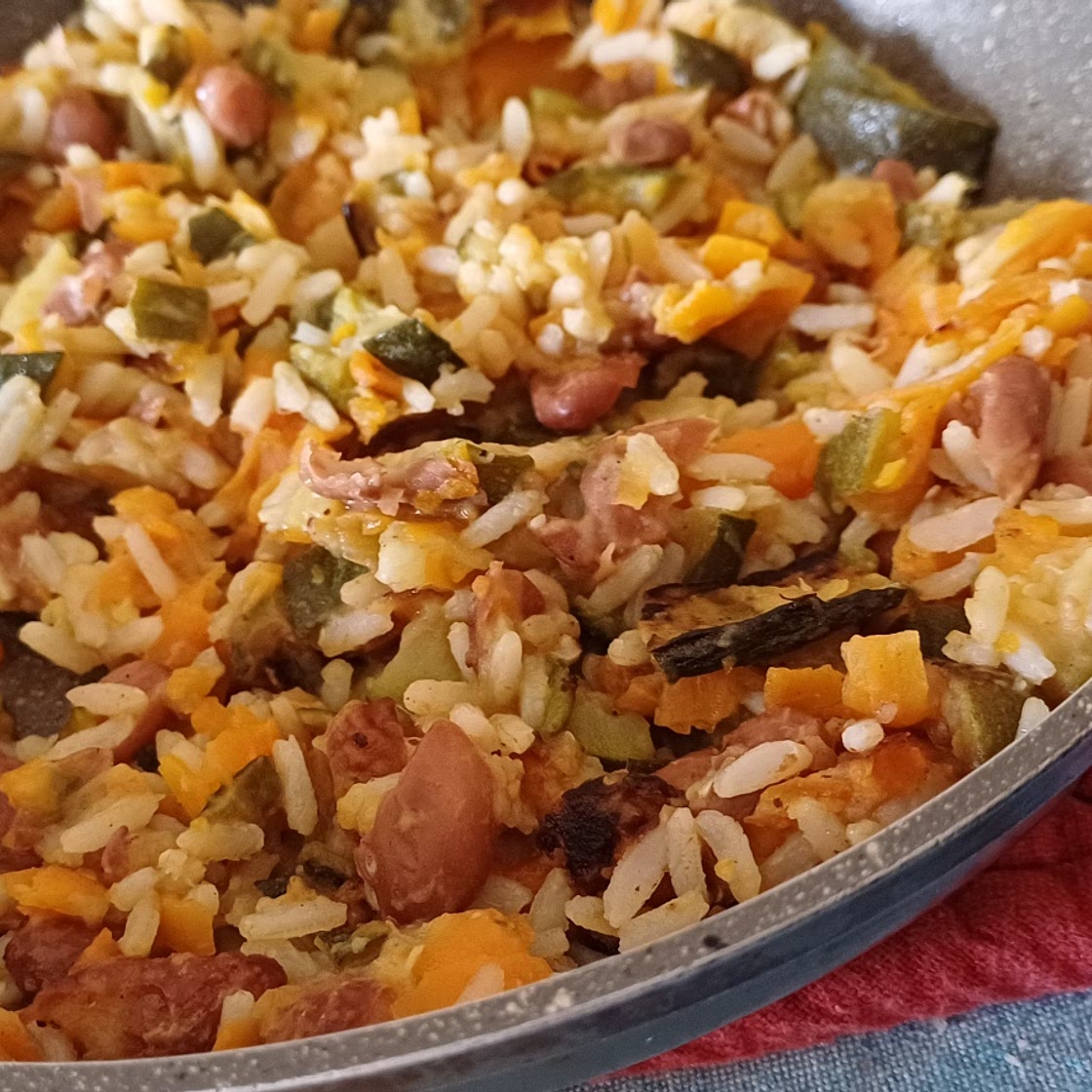 Riso integrale e fagioli