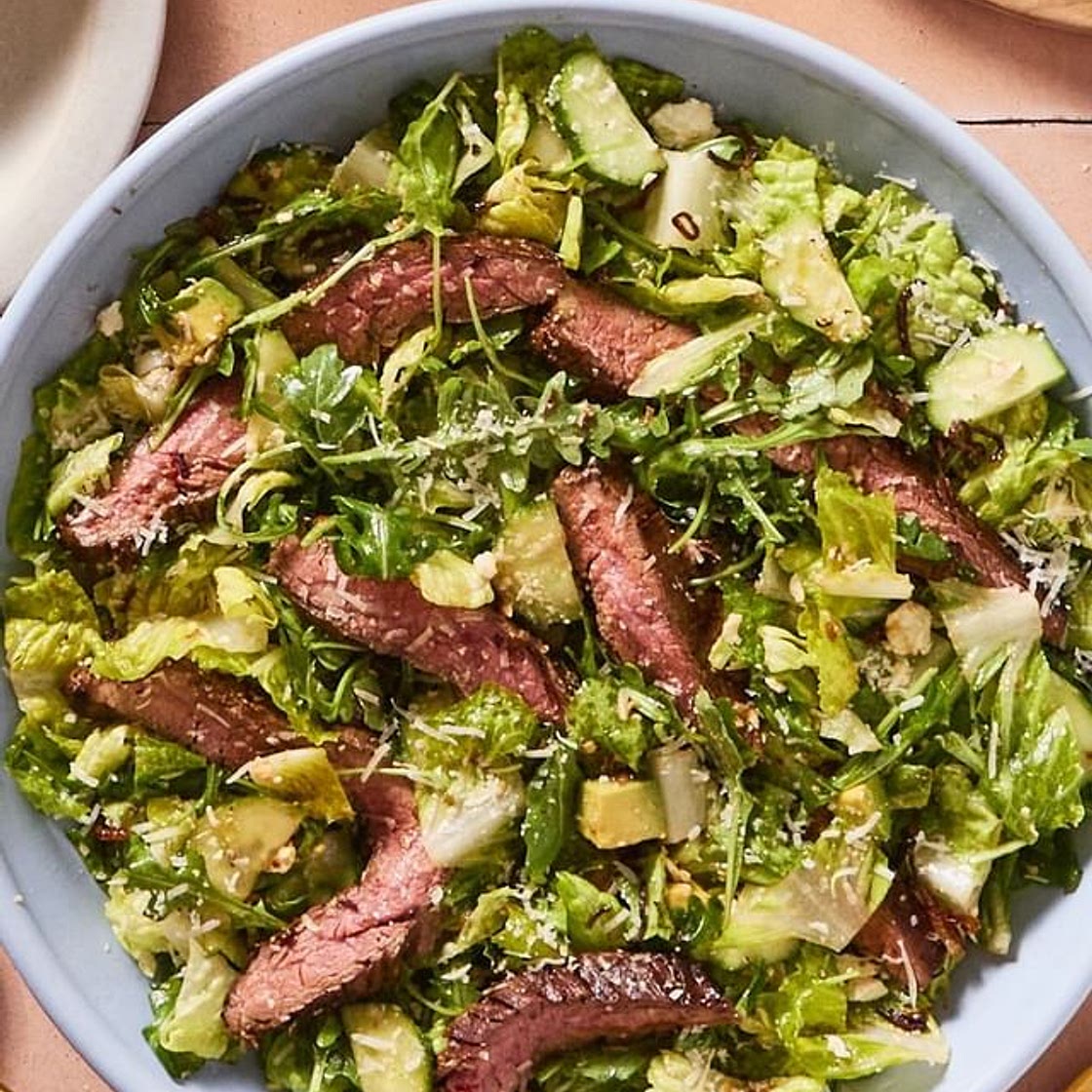 Marinated Skirt Steak salad