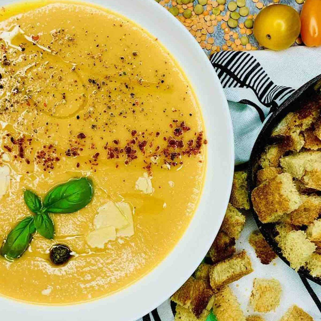 Creamy Vegan Lentil Soup