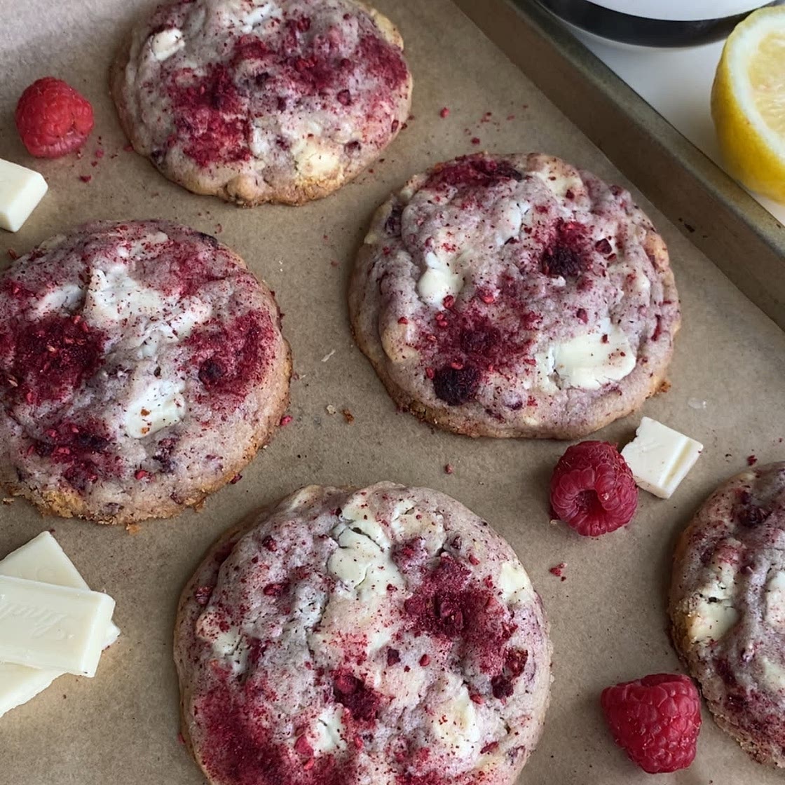 Raspberry White Chocolate Cookies