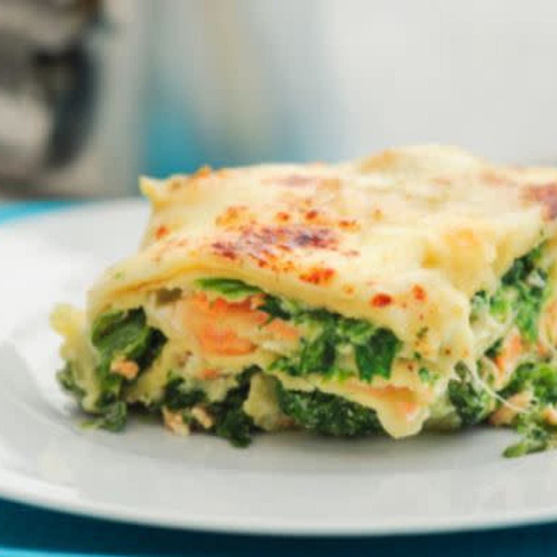 Lach-Lasagne mit Spinat