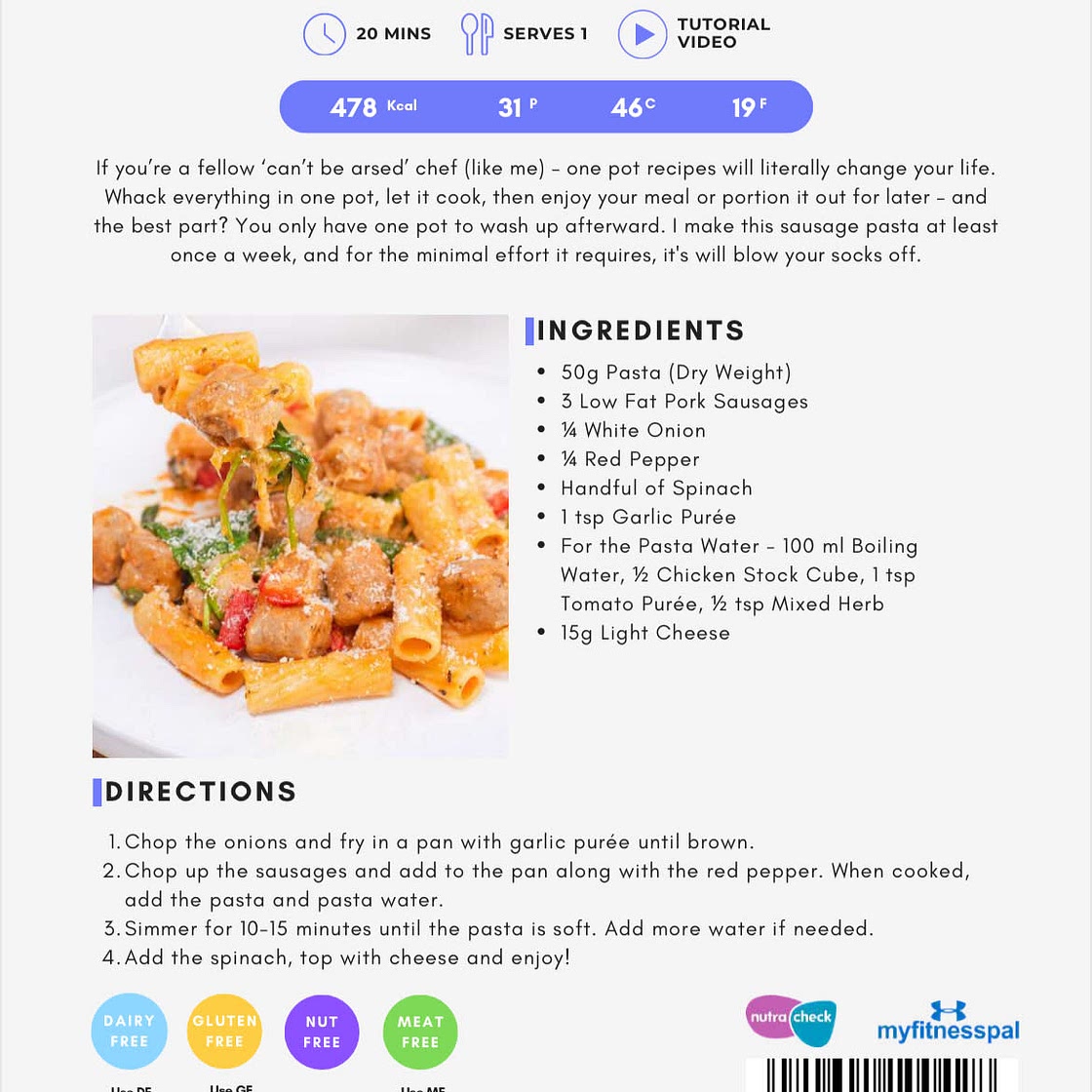 SPICY SAUSAGE Pasta
