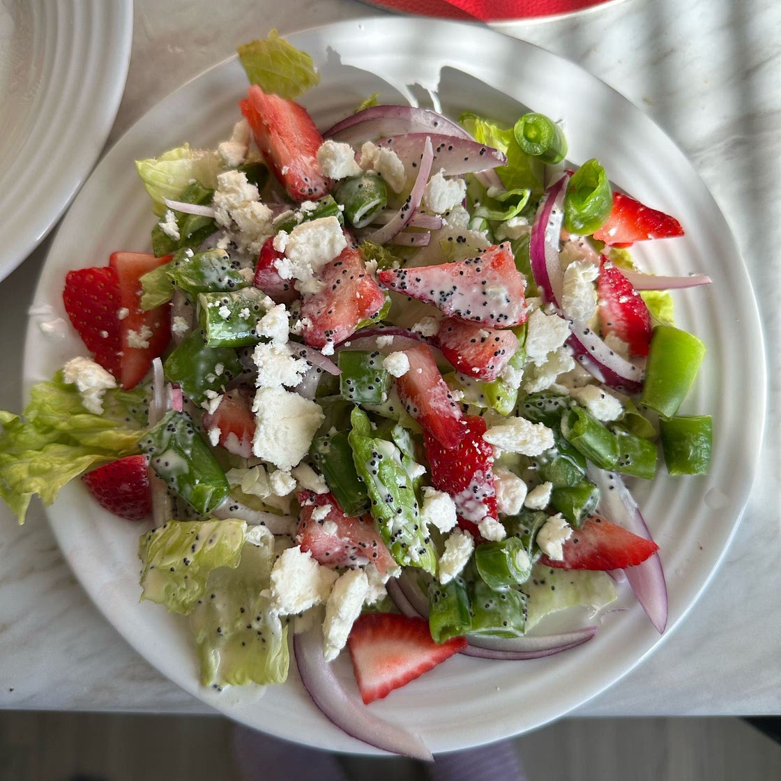 STRAWBERRY FETA SALAD WITH CREAMY POPPY SEED DRESSING