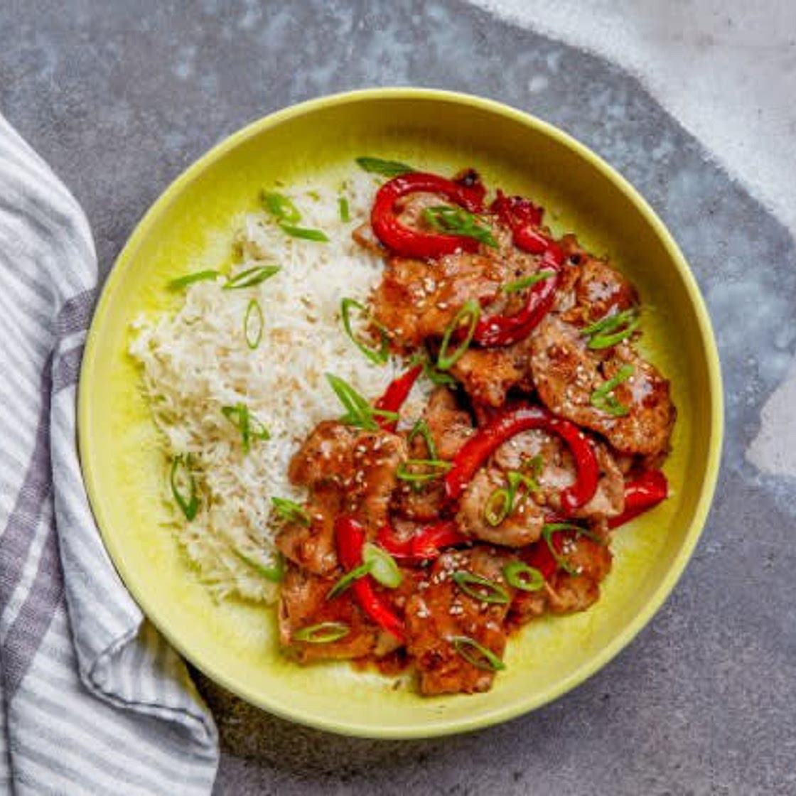 Honey & Soy Glazed Stir Fry Pork