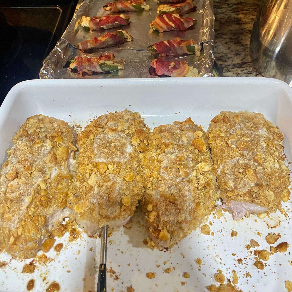 Ritz Cracker Pork Chops