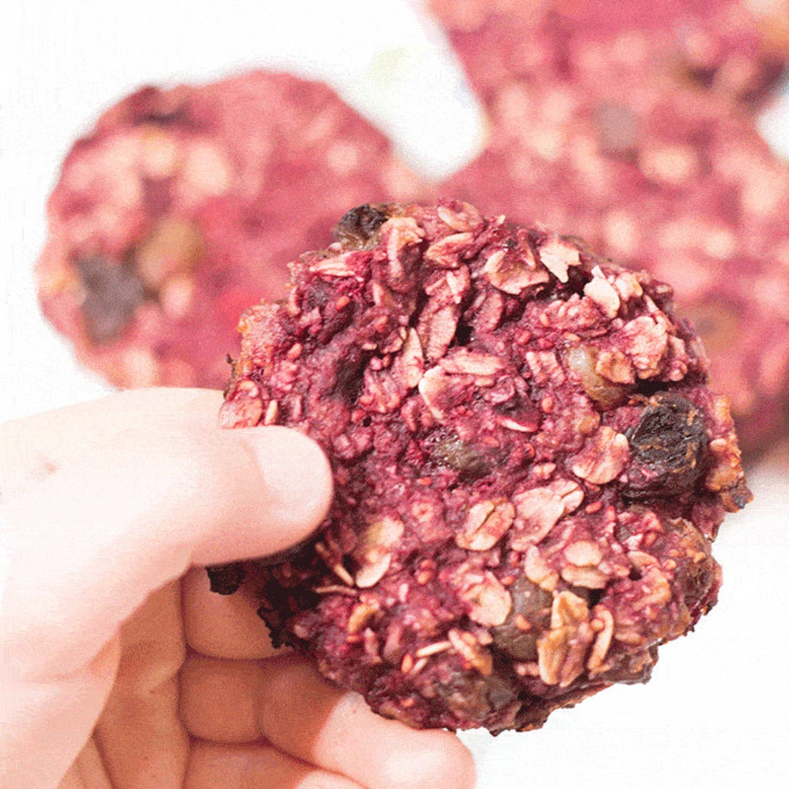 Raspberry Banana Cookies