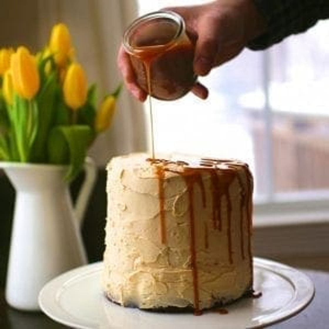 Three Layer Chocolate Cake with Salted Caramel Buttercream
