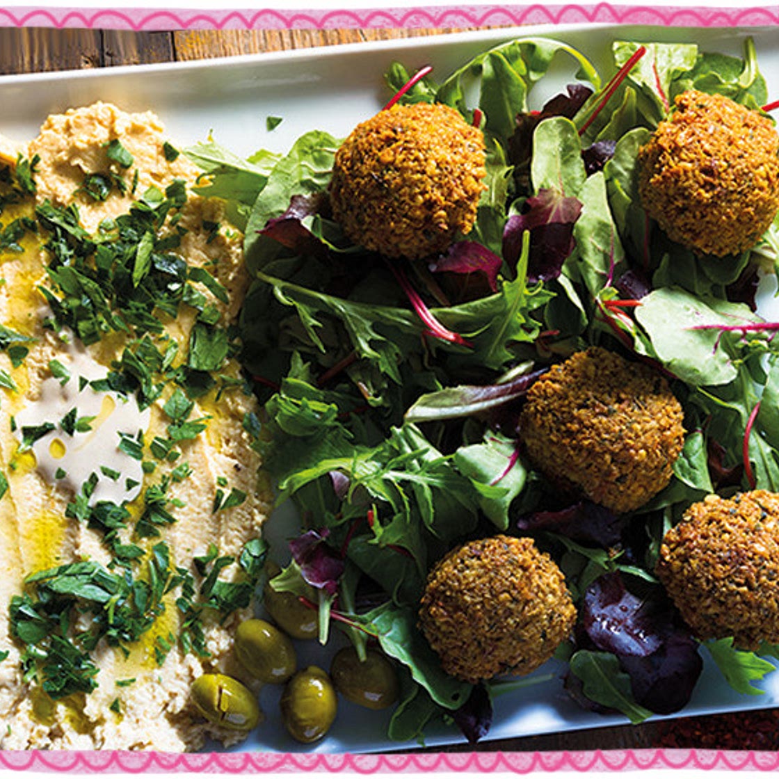 STEP 2 Really Green Falafels with Low-Fat Hummus