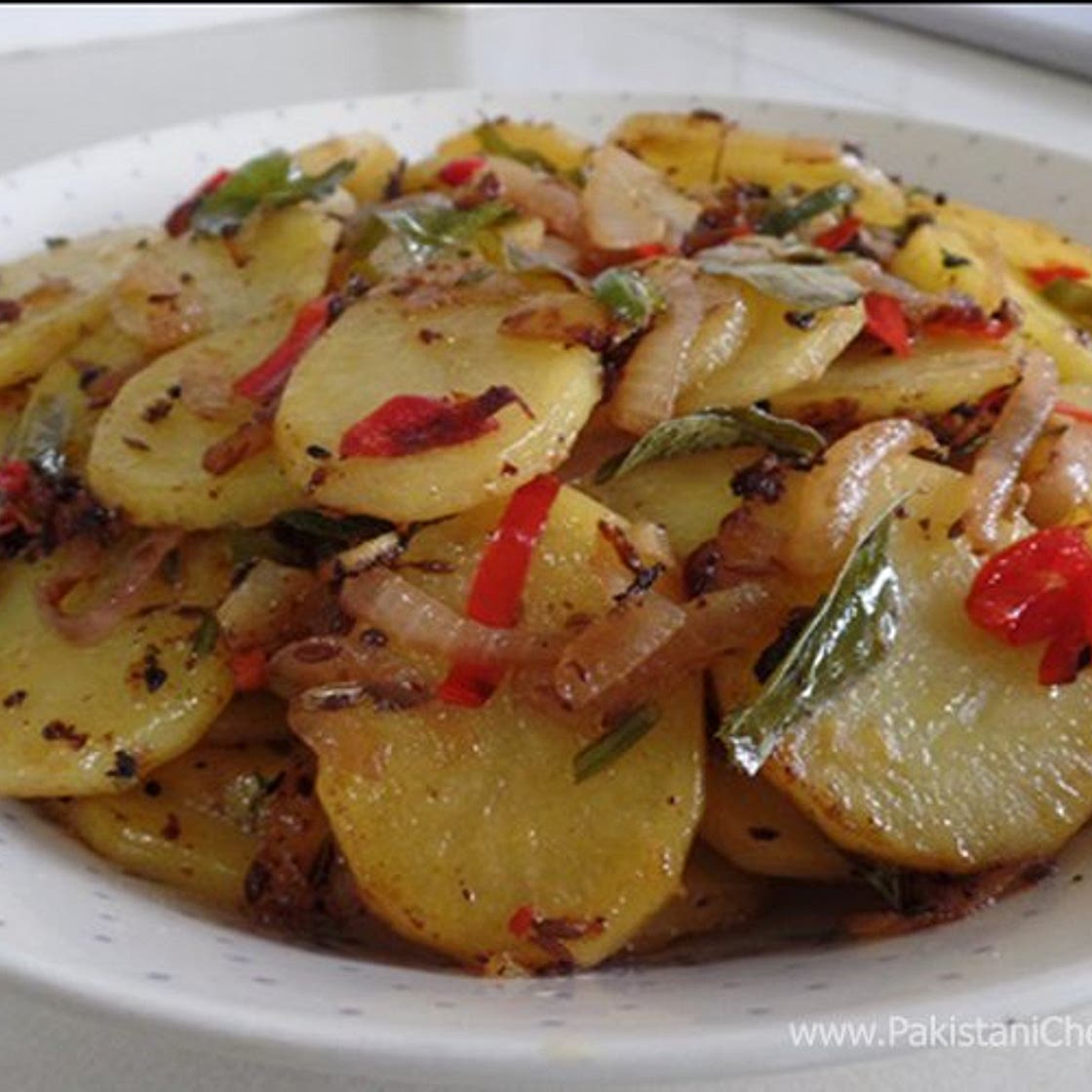 Karahi Potatoes Recipe by Shireen Anwar
