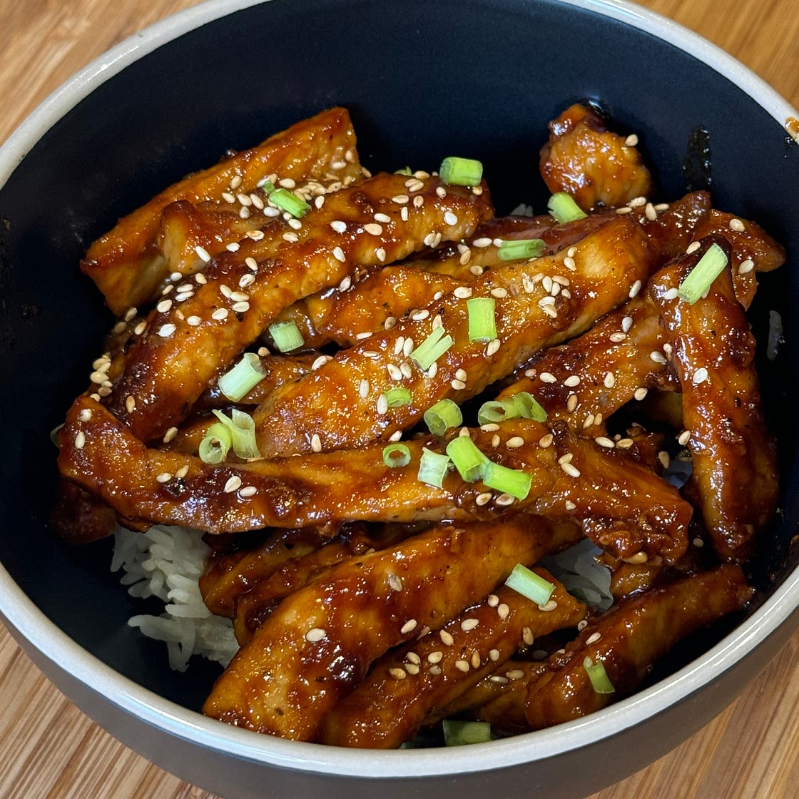 Garlic Ginger Glazed Sticky Pork