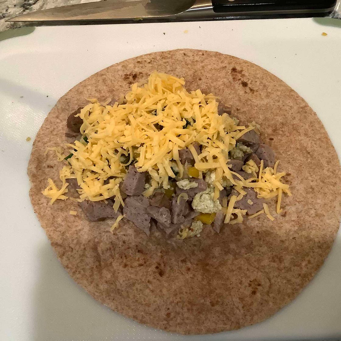 Turkey Sausage Breakfast Burrito 