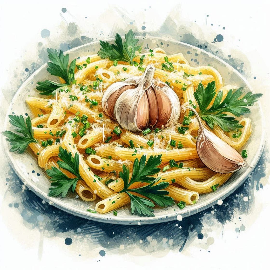 Pâtes à l'ail