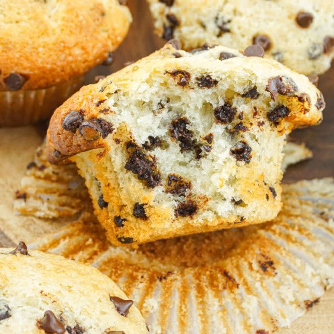 Tim Hortons Copycat Chocolate Chip Muffins