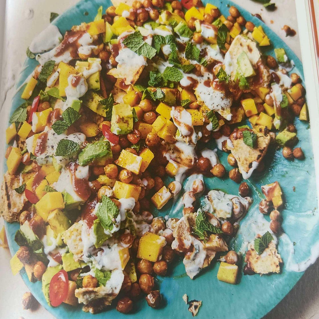 Curried chickpea and mango salad 