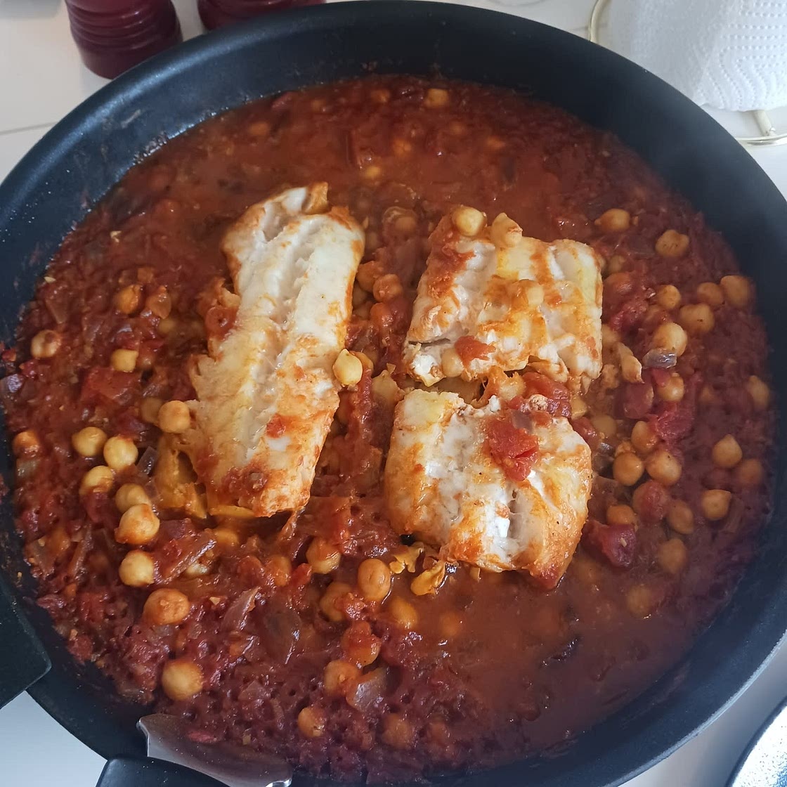 Curried cod
