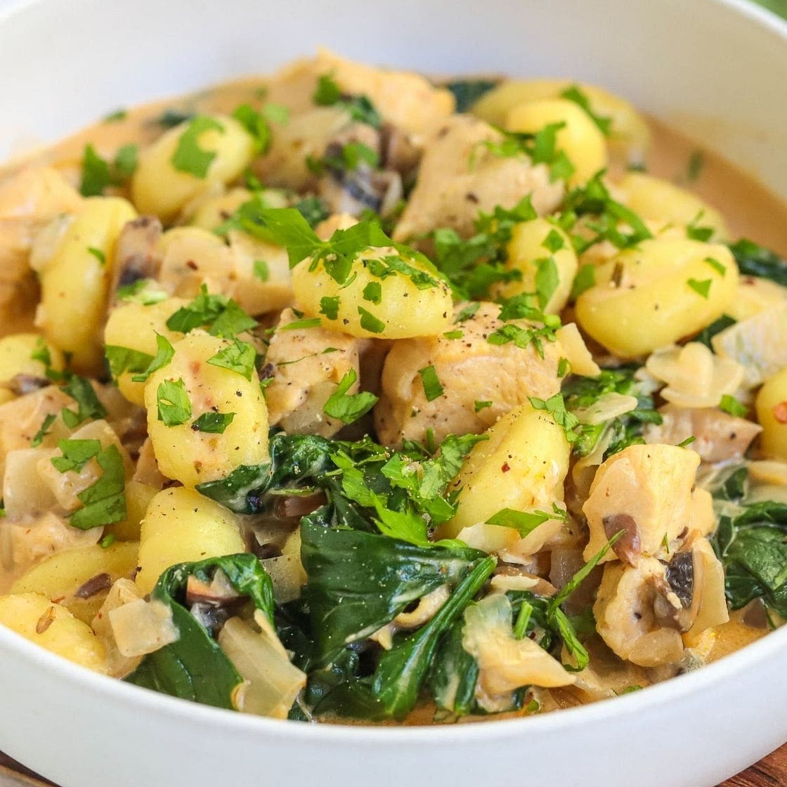 Healthy Chicken and Gnocchi Skillet