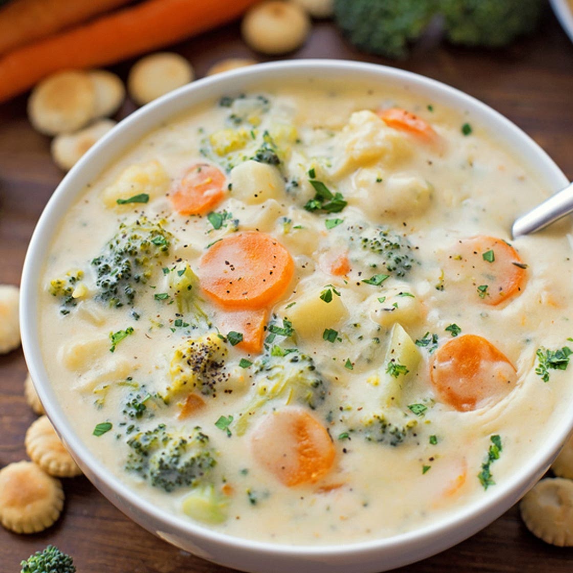 Cheesy Vegetable Chowder Recipe