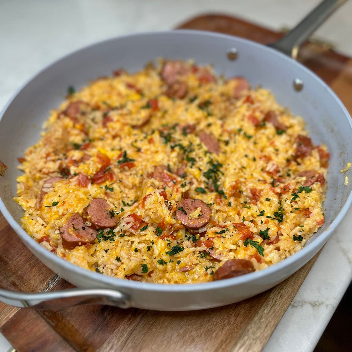 Cheesy Campfire Rice