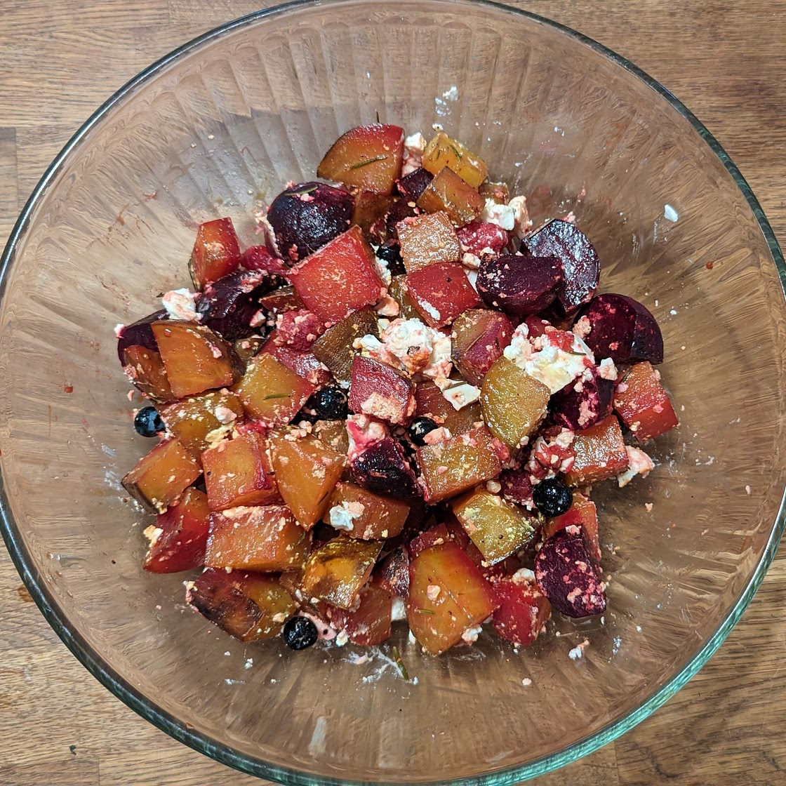 Roasted Beets with Feta