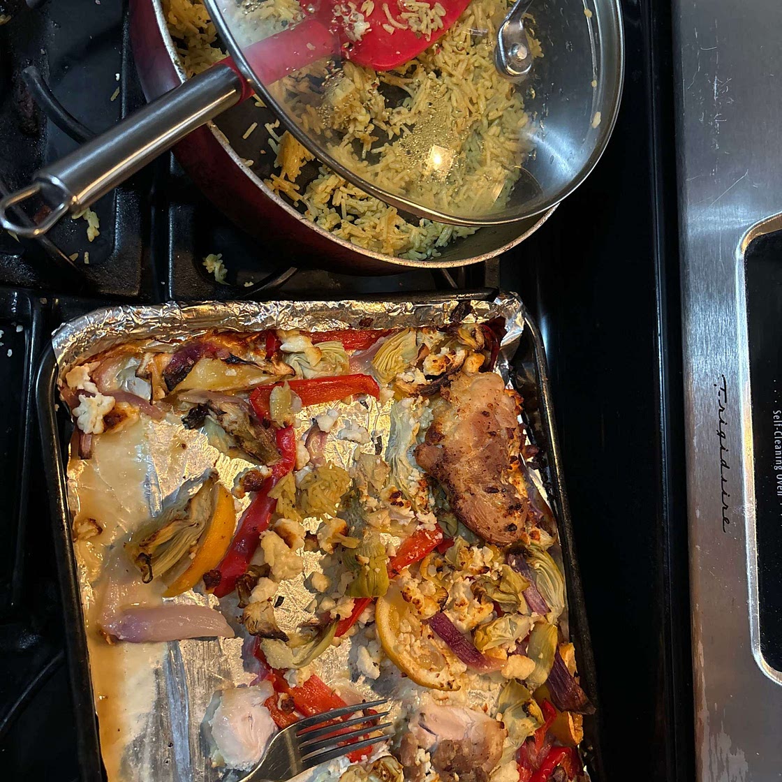 One Pan Artichoke Chicken Bake