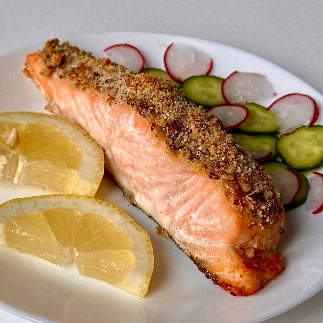 Restaurant  Style Parmesan Crusted Salmon