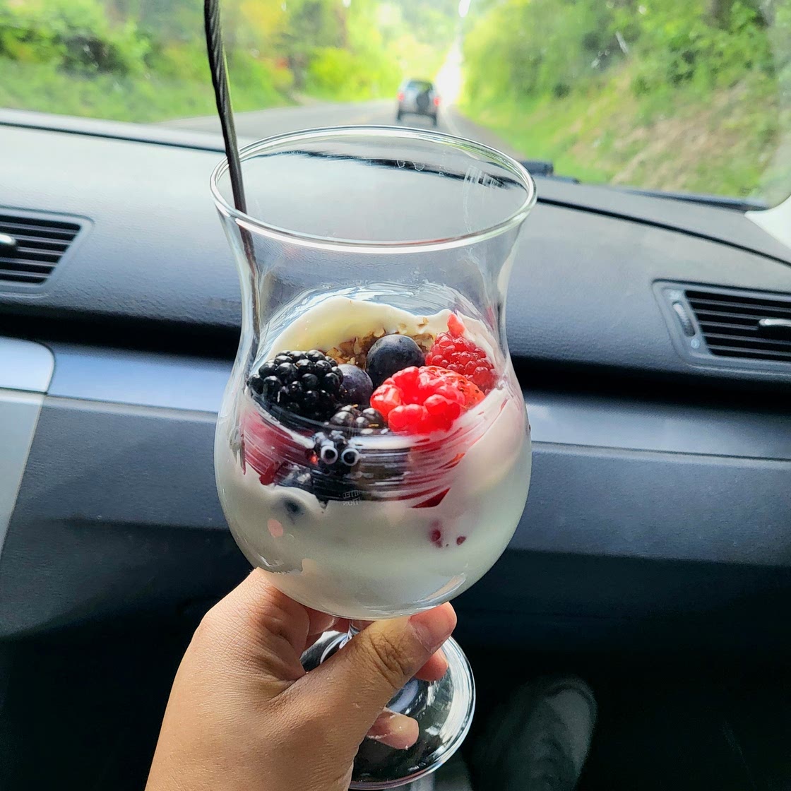 Greek Yogurt with Berries, Nuts and Honey