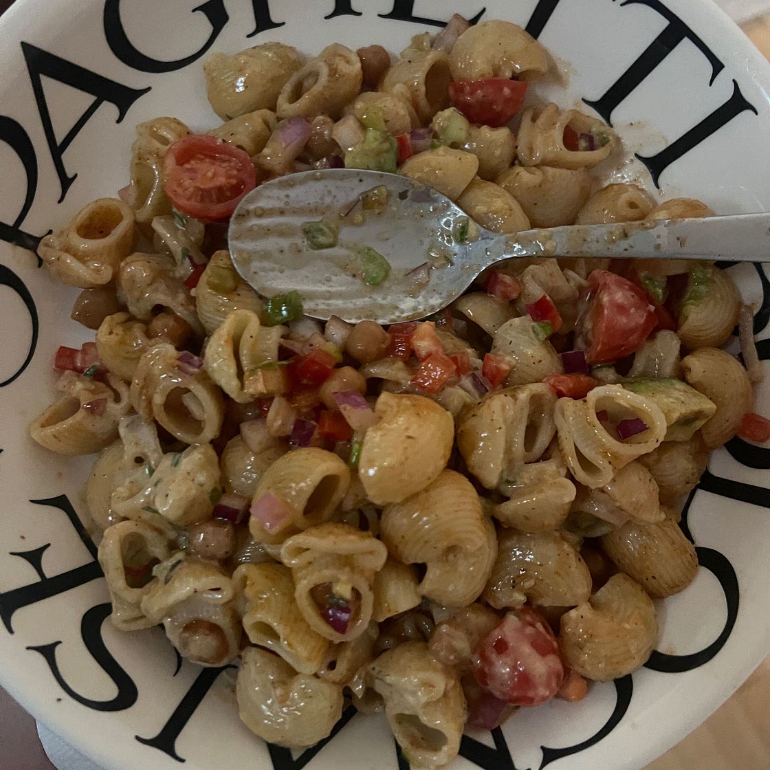 Buffalo Chickpea Pasta Salad