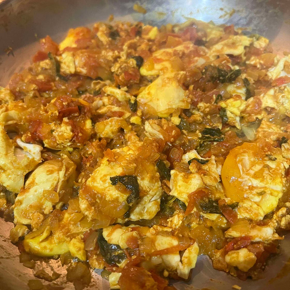 Tomato egg fry curry