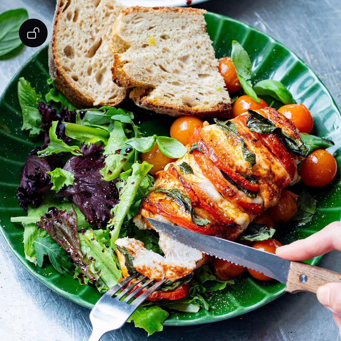 Air Fryer Caprese Chicken